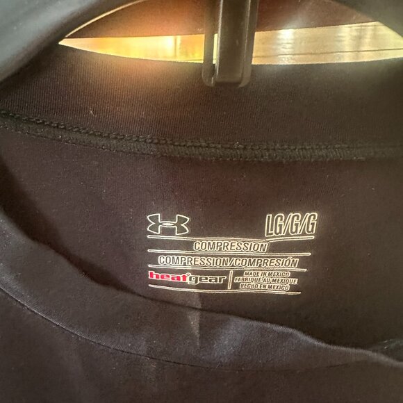 UA WOMENS HEATGEAR COMPRESSION SHIRT BLK - Picture 2 of 2